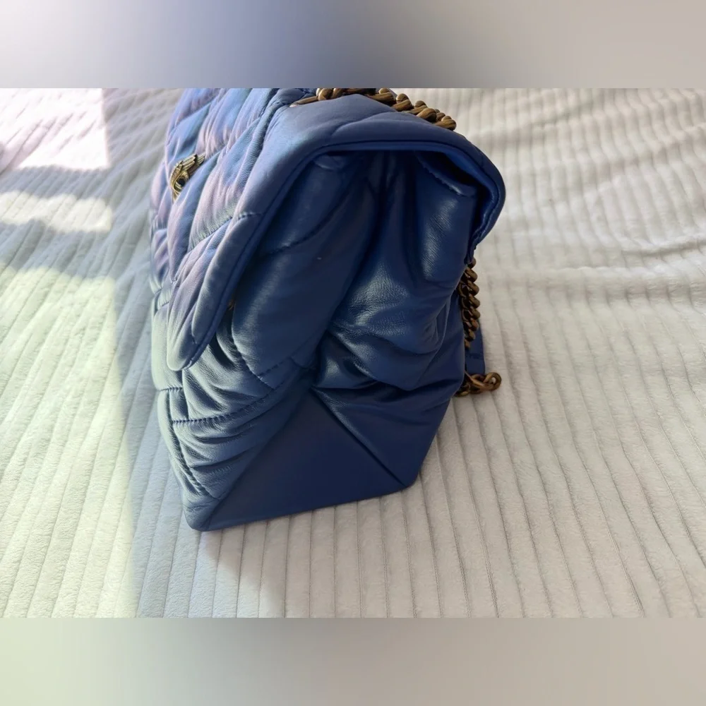 Kurt Geiger The Kensington Blue Quilted Soft Leather XXL Bag